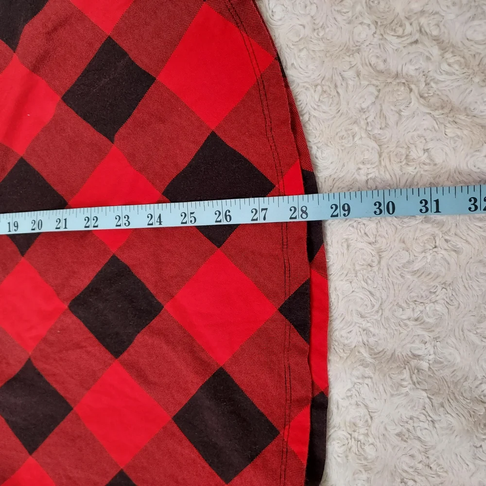 Old Navy Girls Fit & Flare Red Black Buffalo Plaid Dress Party Holiday Casual